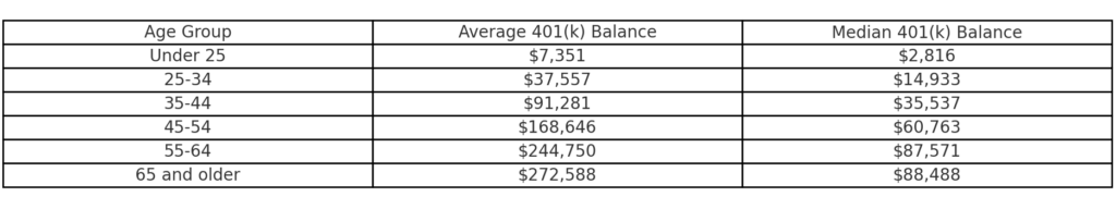 Average 401k Balance By Age: Rising Above Retirement Stats - Quiver ...